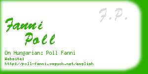fanni poll business card